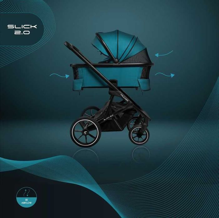 Muuvo 3w1 Slick 2.0 wózek uniwersalny+fotelik samochodowy, opcja 4w1