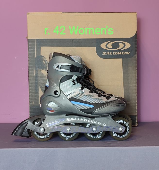 Jak nowe, raz użyte - rolki Salomon dla kobiet - rozmiar 42 / 26,5 cm