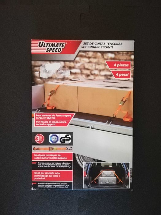 4 cintas tensoras com roquete – nunca usadas, excelente estado