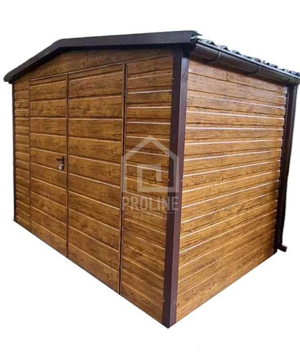 Schowek domek ogrodowy 3x2m Brama dwuskrzydłowa rynny dach dwus PLG152