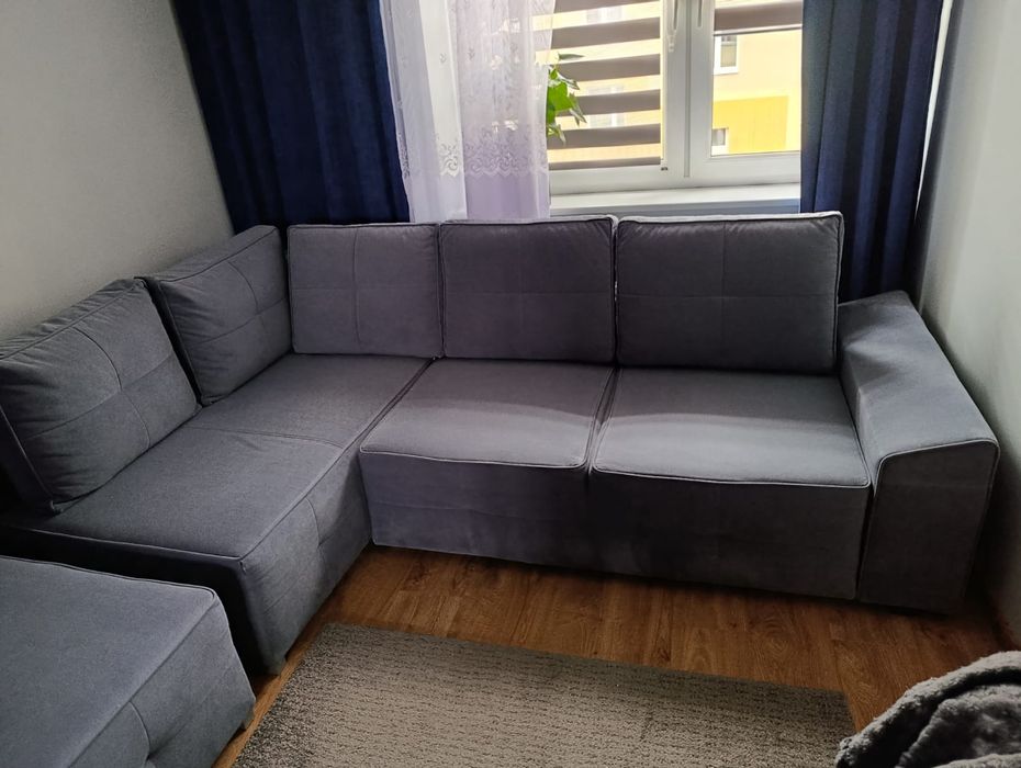 Sofa plus puf wypoczynek narożnik