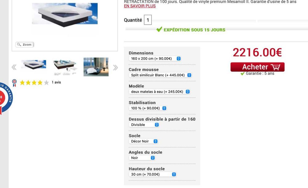 CAMA ÁGUA Casal  como nova BAIXA PREÇO