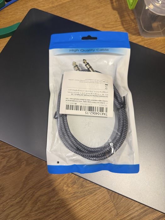 Аудіо кабель Jack 6.35 -  Jack 6.35 1.5м