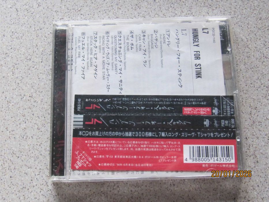 CD - L7 – Hungry For Stink - 1994 JAPAN!