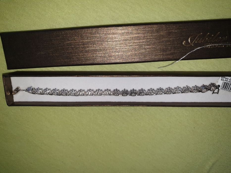 Bransoletka srebro 925 Jubiler Skorpion cyrkonie 19cm NOWA