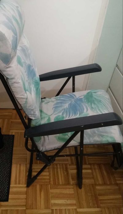 Fotel leżak ogrodowy balkonowy kempingowy składany