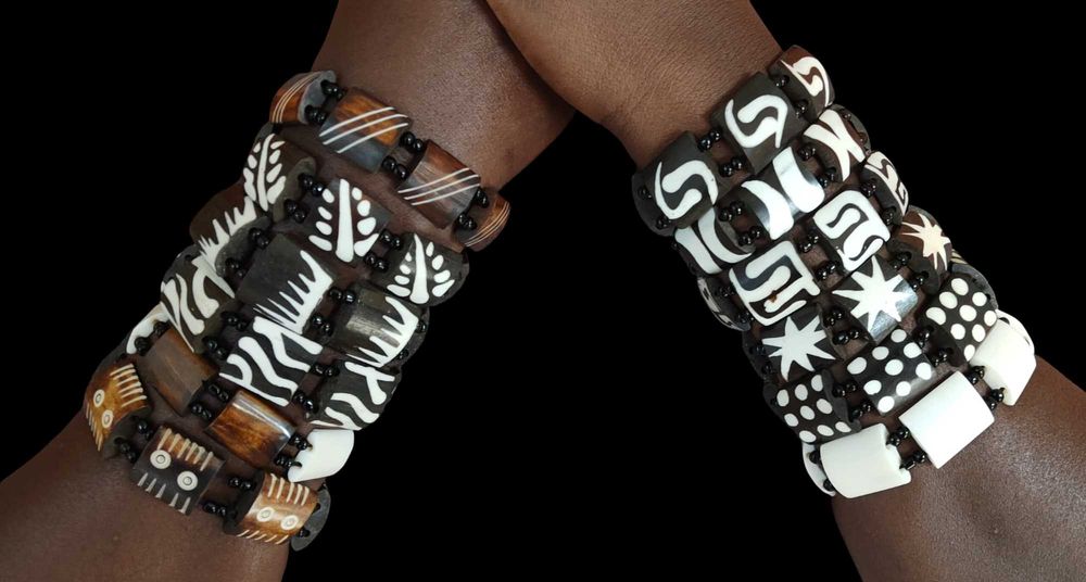 Masajska Kościana Bransoletka - ekologiczna, ręcznie robiona - Kenia