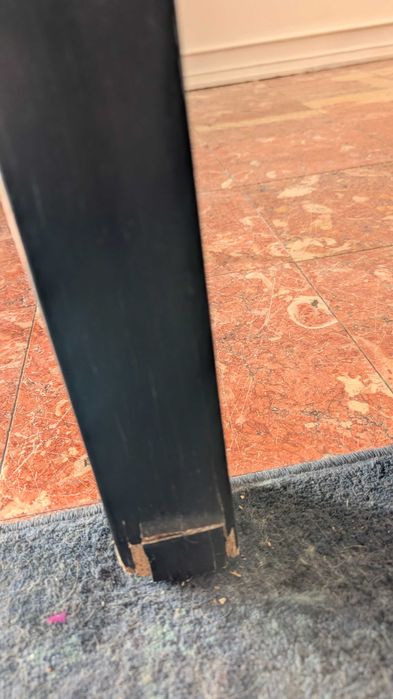 Mesa de Sala IKEA Extensível Preta Muito Grande Aberta Tampo Impecável