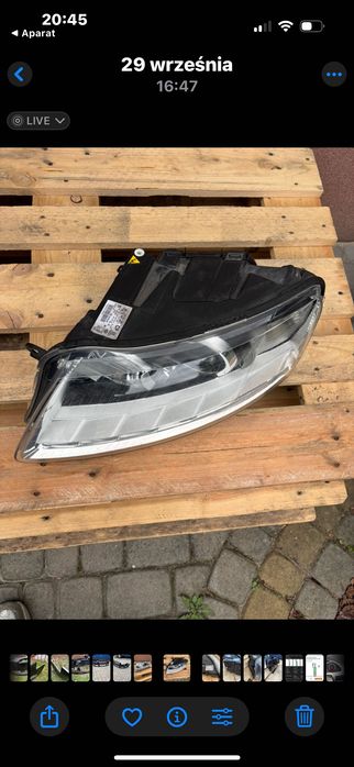 Lampa lewa przód Audi c6 lift 2009 r