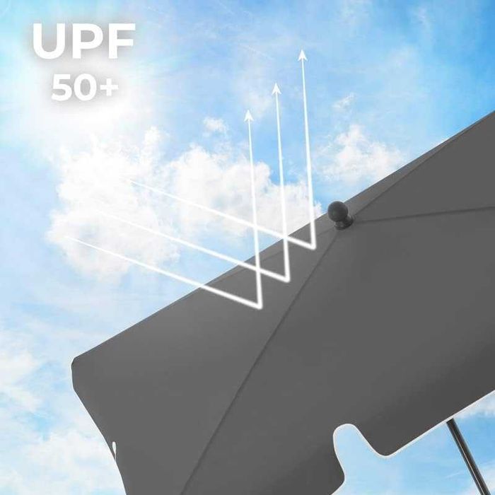 Nowy parasol ogrodowy / 180x125cm / regulowany / balkon / SONGMICS / W1097!