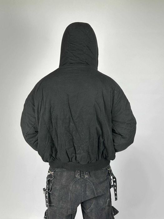 Бомбер двосторонній чорний с хутром дутый куртка курточка мех MA-1