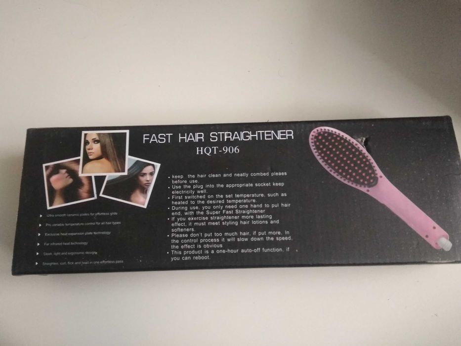 Szczotka do prostowania włosów Różowa FAST HAIR STRAIGHTENER