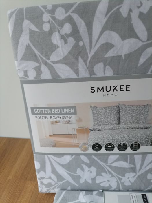 Pościel 5 elementów bawełna 100% Smukee komplet pościeli w liście