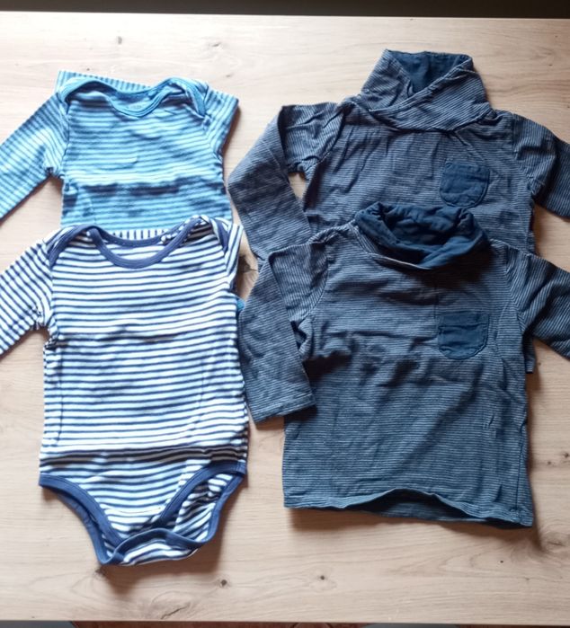 Body koszulki z długim rękawem bliźniaki 86/92