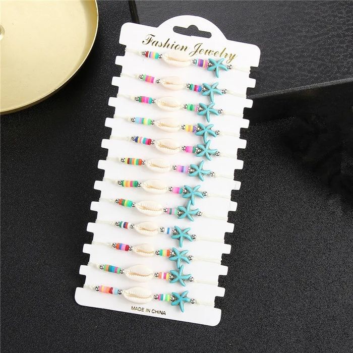 Pulseira/tornozeleira estrela do mar e búzios. 
Lindíssim