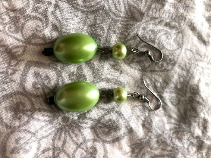 Selling green earrings