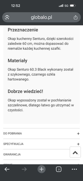 Okap kuchenny do zabudowy