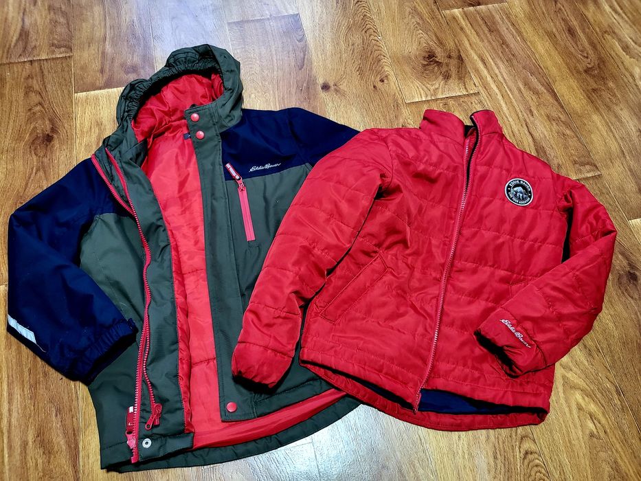 Зимняя куртка 3 в 1 Eddie bauer размер 8 лет