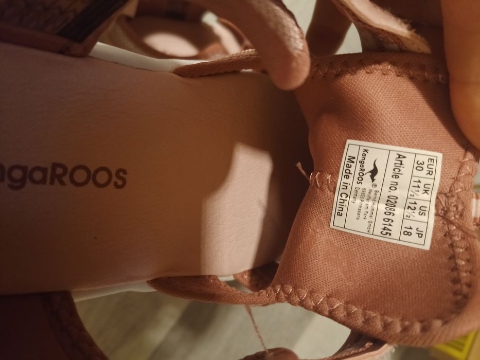 Nowe Sportowe sandały 30 wkładka 19 cm kangaroos k-butty rzepy,
