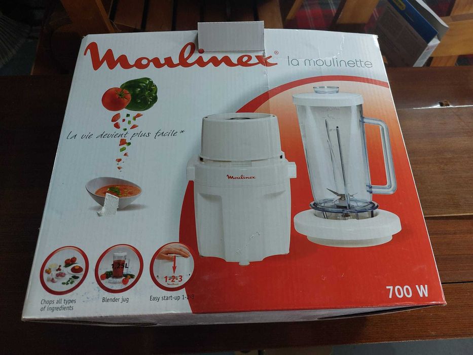 Picadora Moulinex 1,2,3 la moulinette 700W + Jarro Liquidificador (NOVA)