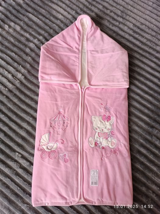 Конверт-ковдра для дівчинки від народження