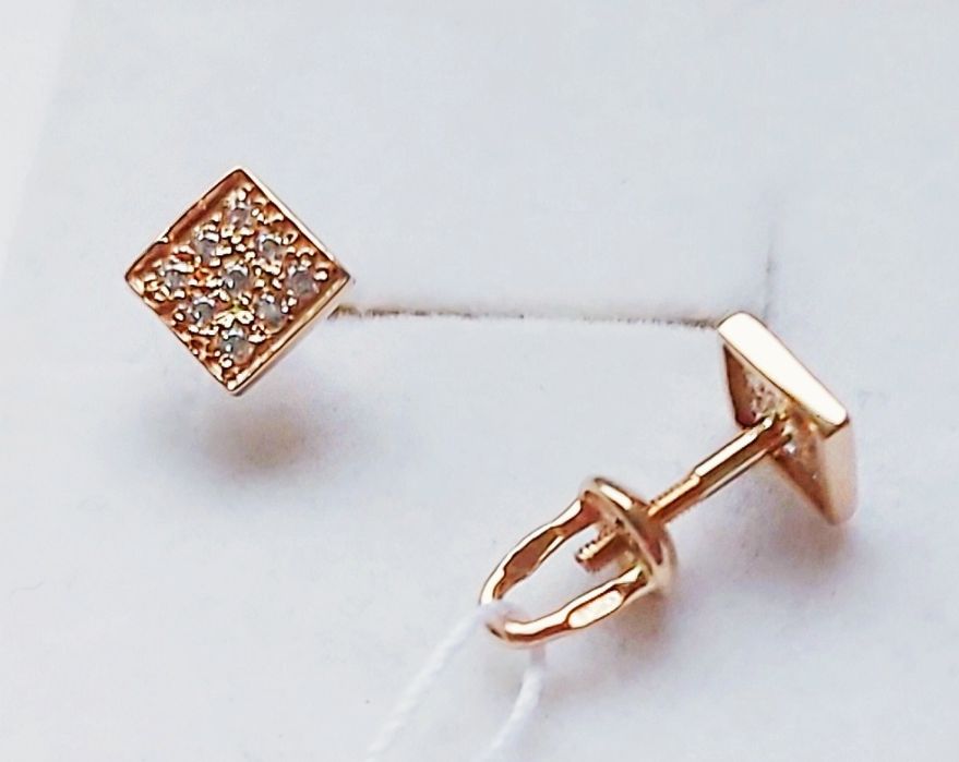 Серьги золото новые