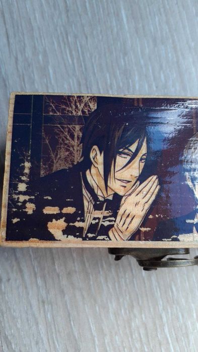 Caixa madeira Black Butler Sebastian Michaelis Ciel Phantomhive anime