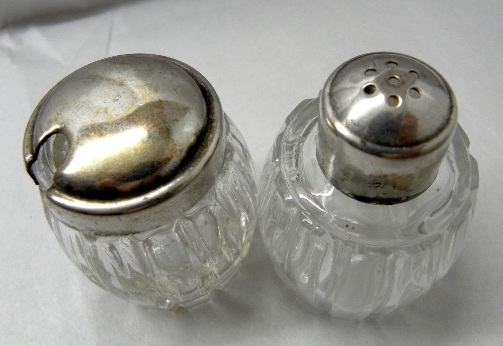 подарок набор стекло соль перец горчица винтаж