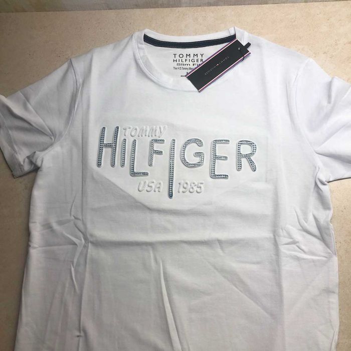 T-shirt męski Tommy Hilfiger biały rozmiar M