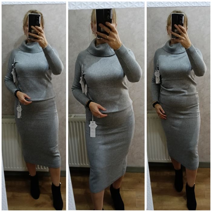 Komplet damski dzianinowy