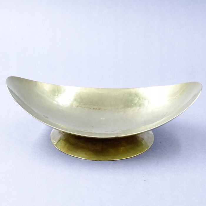 lata 60-te piękny ręcznie wykonana sygnowana miedziana patera paterka