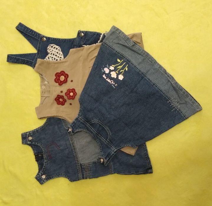 Джинсові сарафани для дівчинки