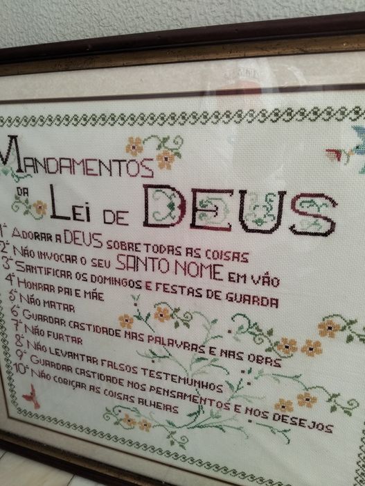 Quadro bordado a mão