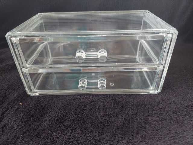 Nowy organizer na kosmetyki 2 szufladki z defektami