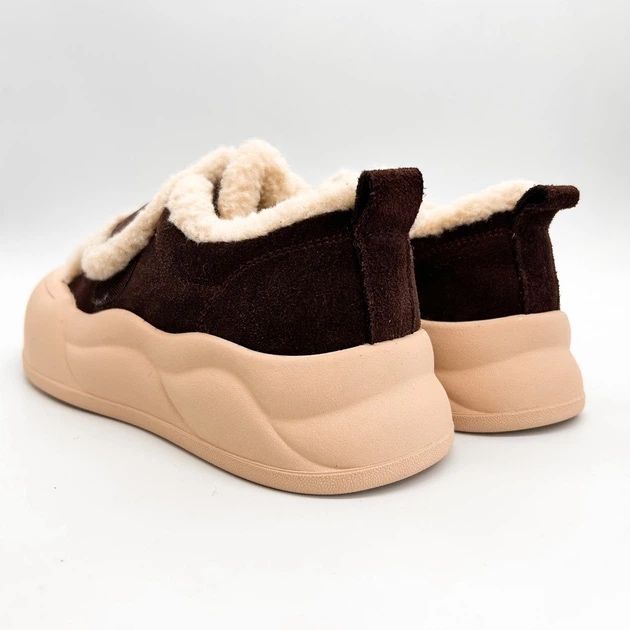 Кросівки жіночі на хутрі, жіночі зимові черевики, кросівки на липучці