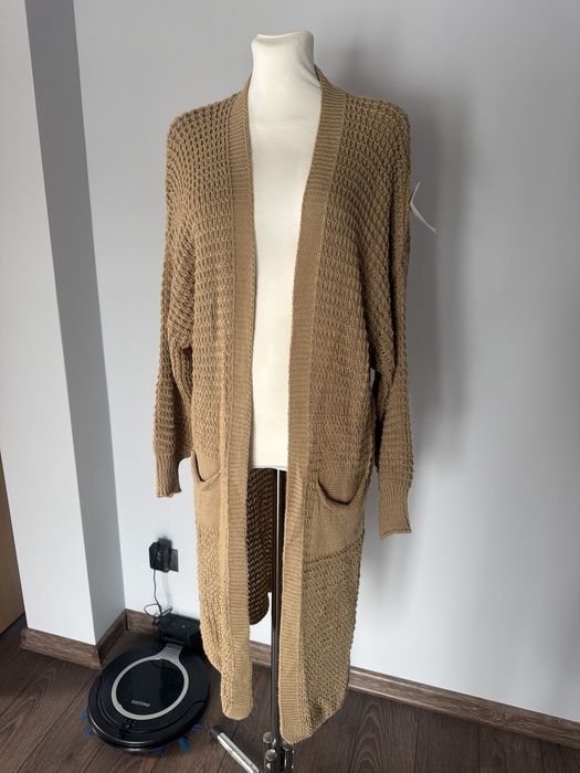 Kardigan sweter kolor piaskowy rozmiar uniwersalny