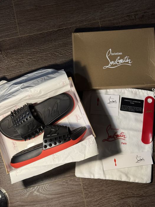 Тапки Christian Louboutin шлепанцы кристиан лубутен old money casual