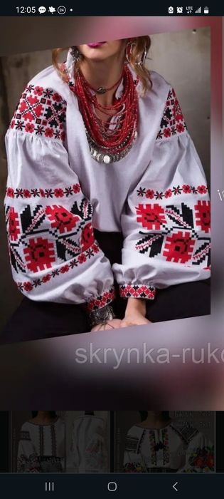 Комплект вишивки для пошиття жіночої вишиванки – ручна робота