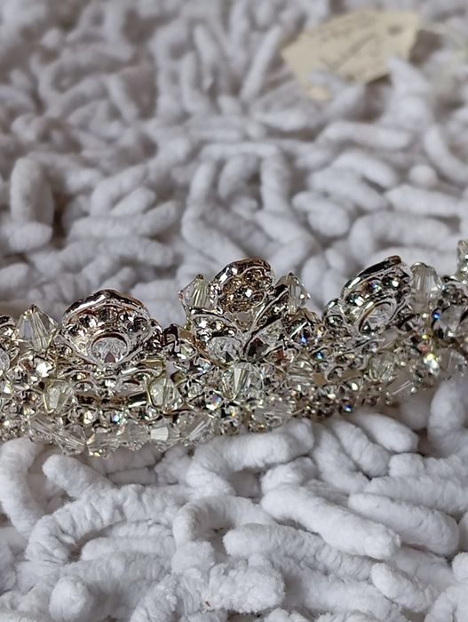 Diadem ślubny srebrny