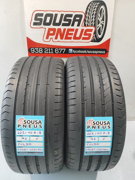 2 Pneus semi novos Fulda 225-40 R18 Oferta dos Portes