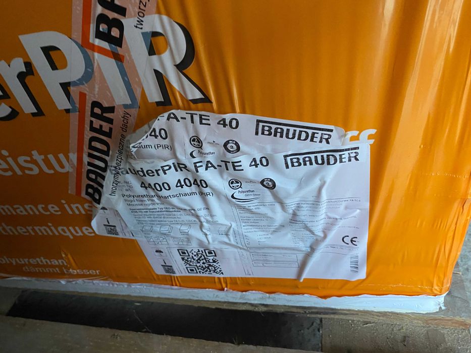 Styropian PIR Bauder FA TE 40 , Wełna Rockwool , Styropian XPS