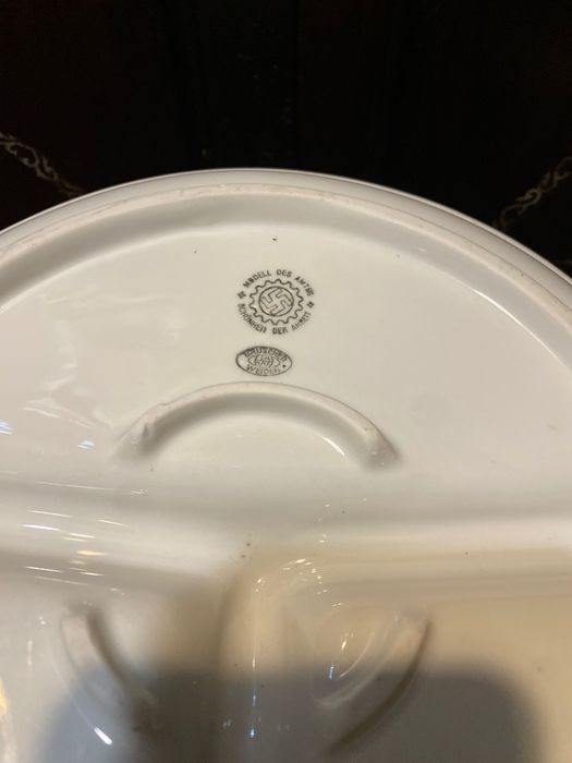 Prato Porcelana Alemanha Nazi Segunda Guerra 27 cm Anos 30 Original