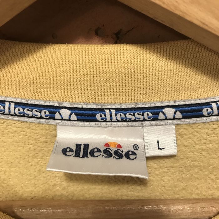 Vinatge bluza ellase boxy haft logo oversize unisex żółta pastelowa