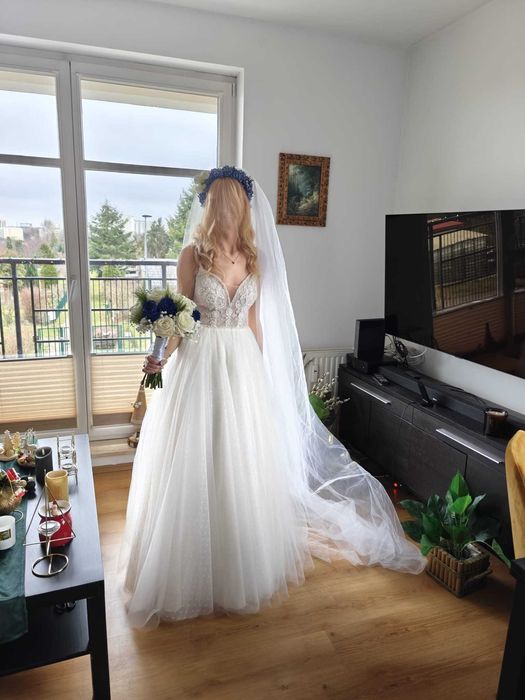 Zjawiskowa suknia ślubna.