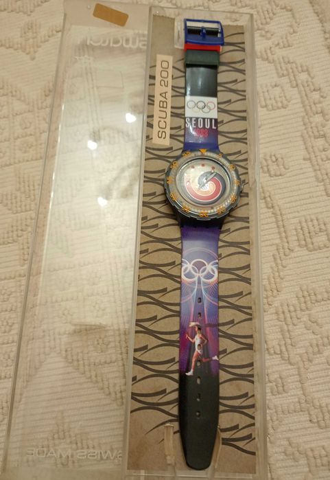 Relógio da Swatch comemorativo dos Jogos Olímpicos de Seoul 1988