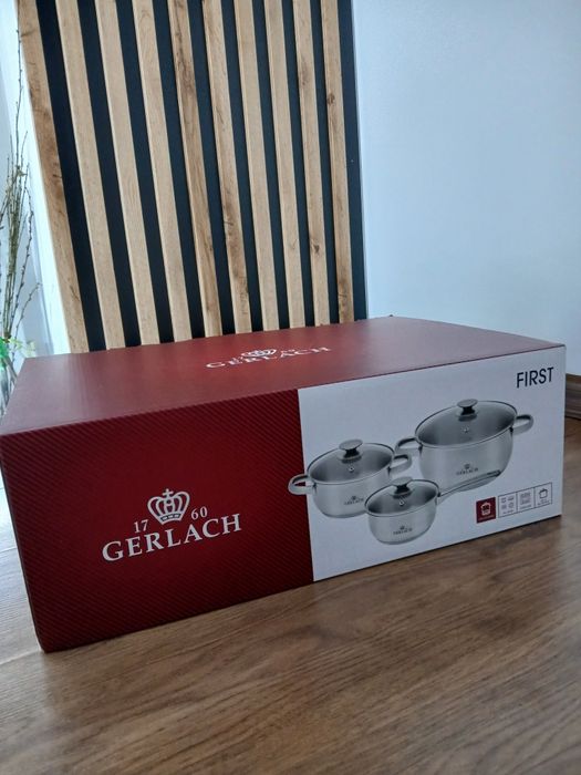 Zestaw garnków, Gerlach,6 elementów,nowe