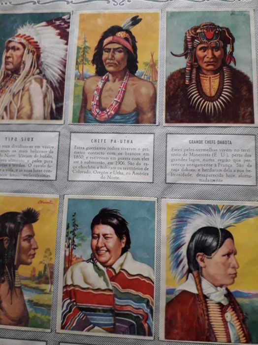 Rara Caderneta de Cromos das Raças Humanas .Antropologia, antiguidade.