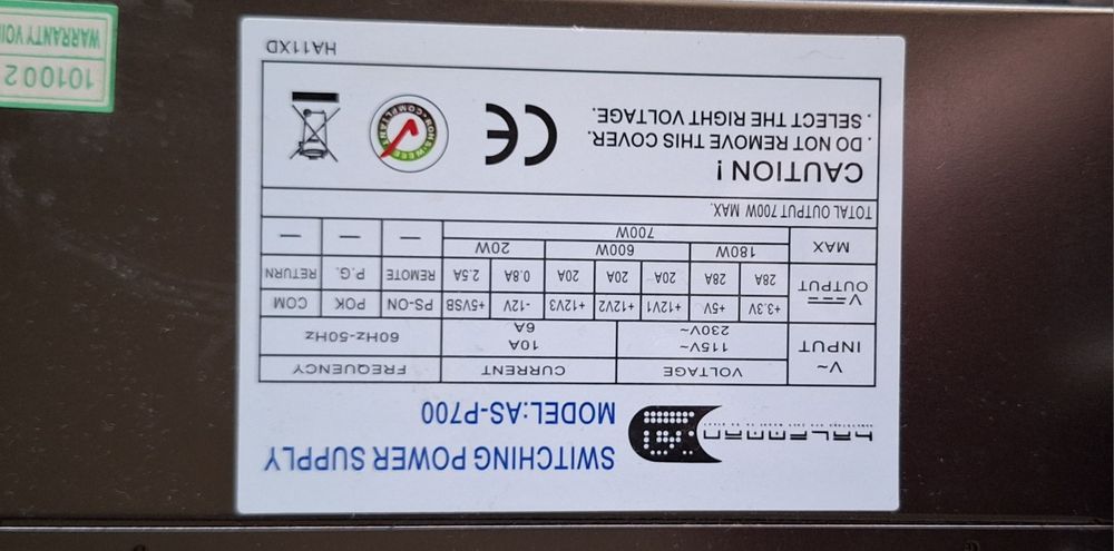 Fonte de Alimentação Halfmman 700W