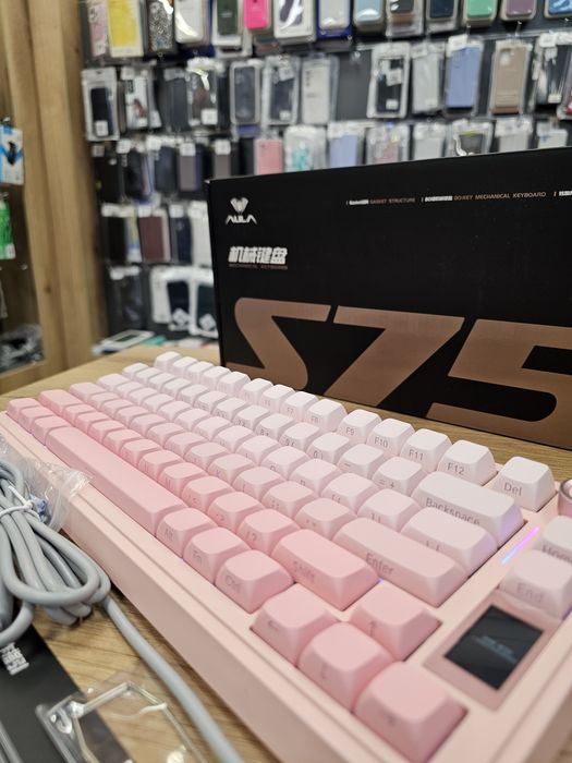 Механічна клавіатура AULA S75 pro black/pink gradient