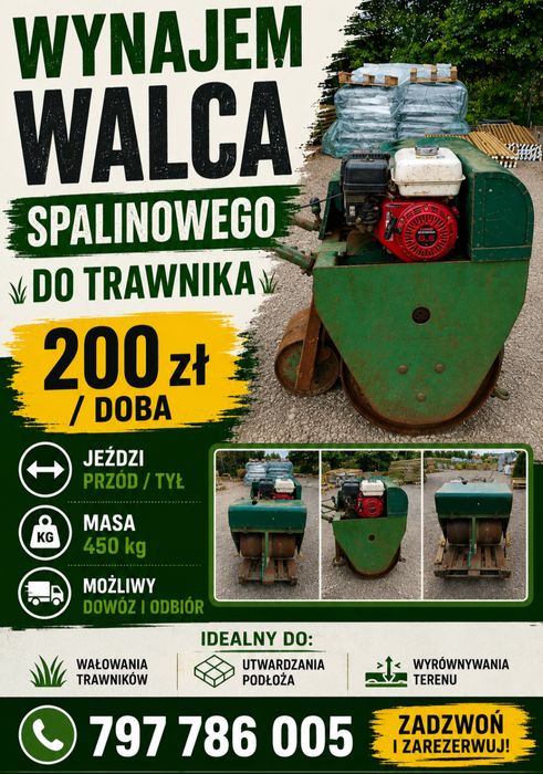 Walec spalinowy walec do trawy